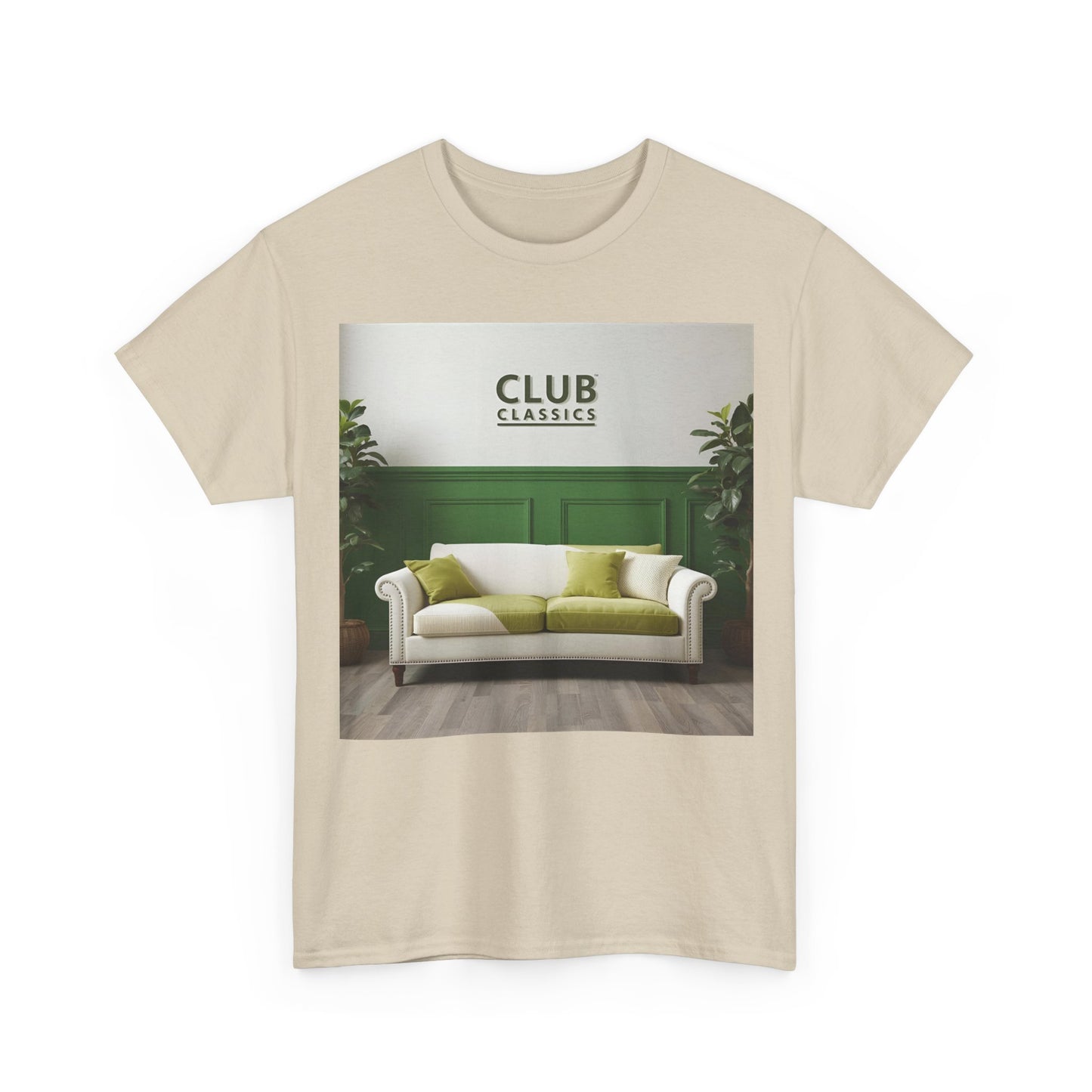 Club Classics Sofa T-Shirt – Minimal Rave-Inspired Tee (Gildan 5000)