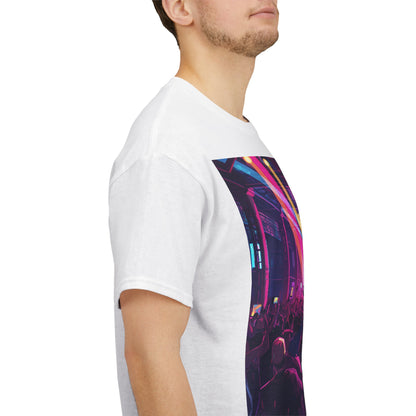 Neon Rave Crowd T-Shirt – Electric Dance Floor Party Tee (Gildan 5000)
