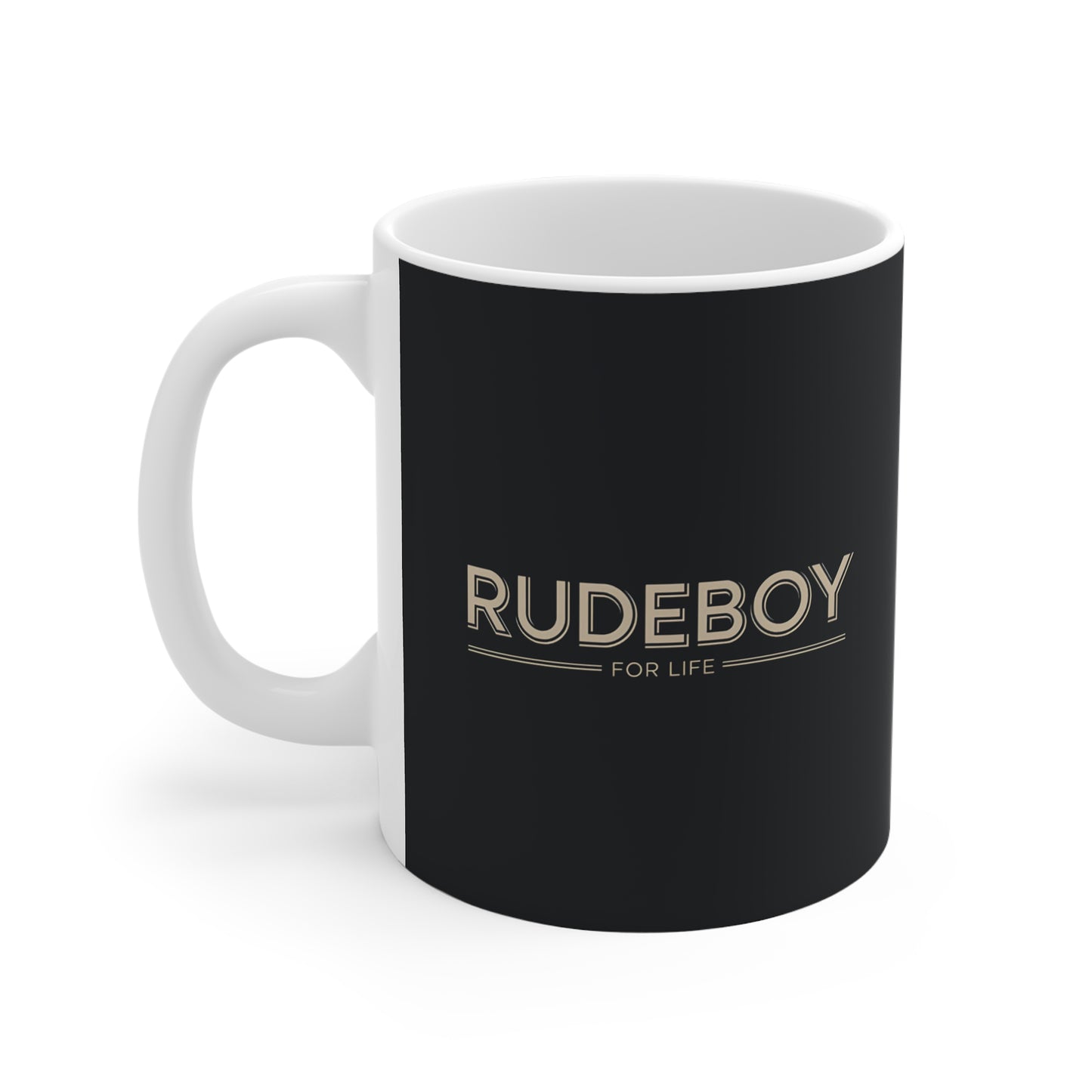 Rudeboy Coffee Mug, Unique Gift for Music Lovers, Stylish Tea Cup, Cool Black Mug, Motivational Drinkware