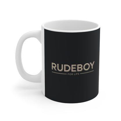 Rudeboy Coffee Mug, Unique Gift for Music Lovers, Stylish Tea Cup, Cool Black Mug, Motivational Drinkware